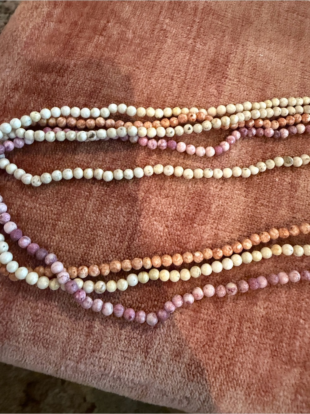 4 vintage strands of "twisted beads" boho aesthetic quiet luxury - Picture 3 of 4